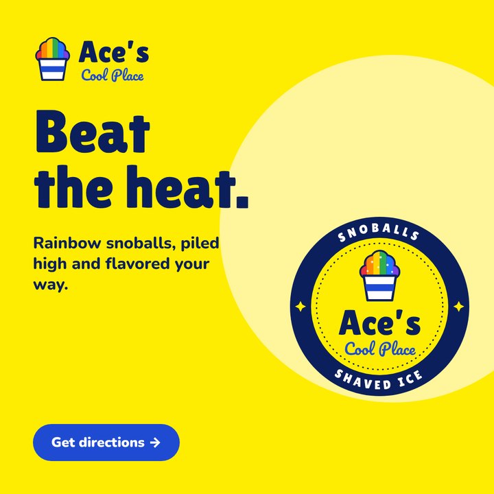 Meta feed ad reading Beat the heat