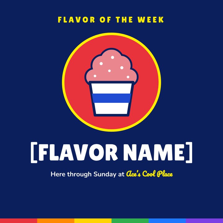 Flavor of the Week Meta feed ad template